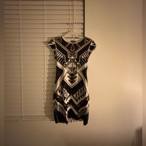 Express Black and White Mini Dress